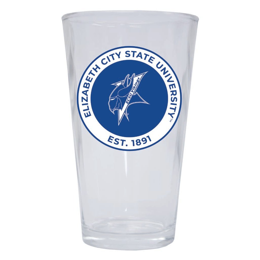 Elizabeth City State University 16 oz Pint Glass Circle Design Officially Licensed Collegiate Product Image 1