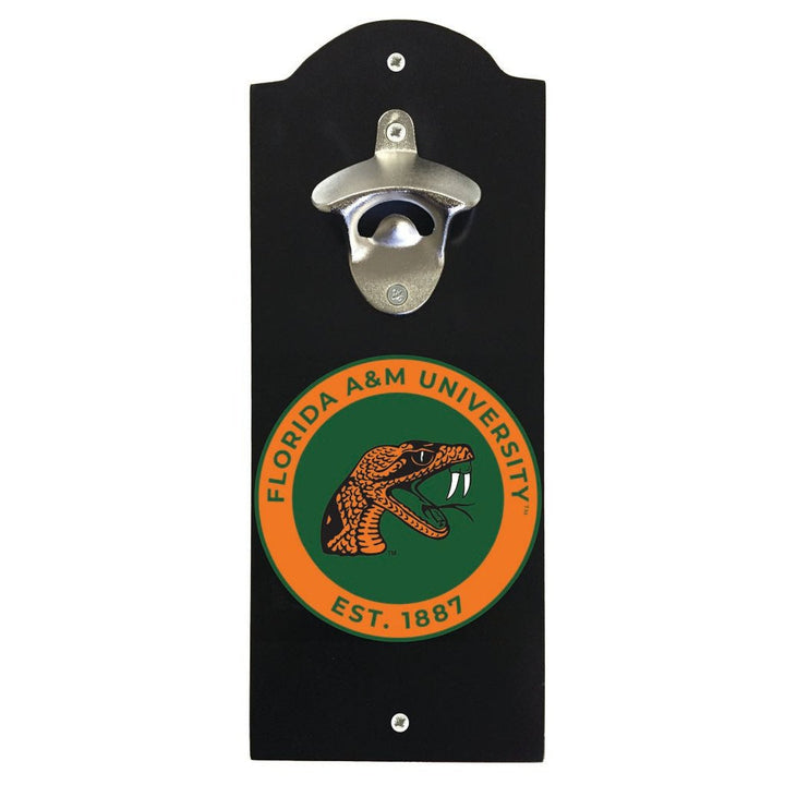 Florida AandM Rattlers Wall Mounted Bottle Opener Officially Licensed Collegiate Product Image 1