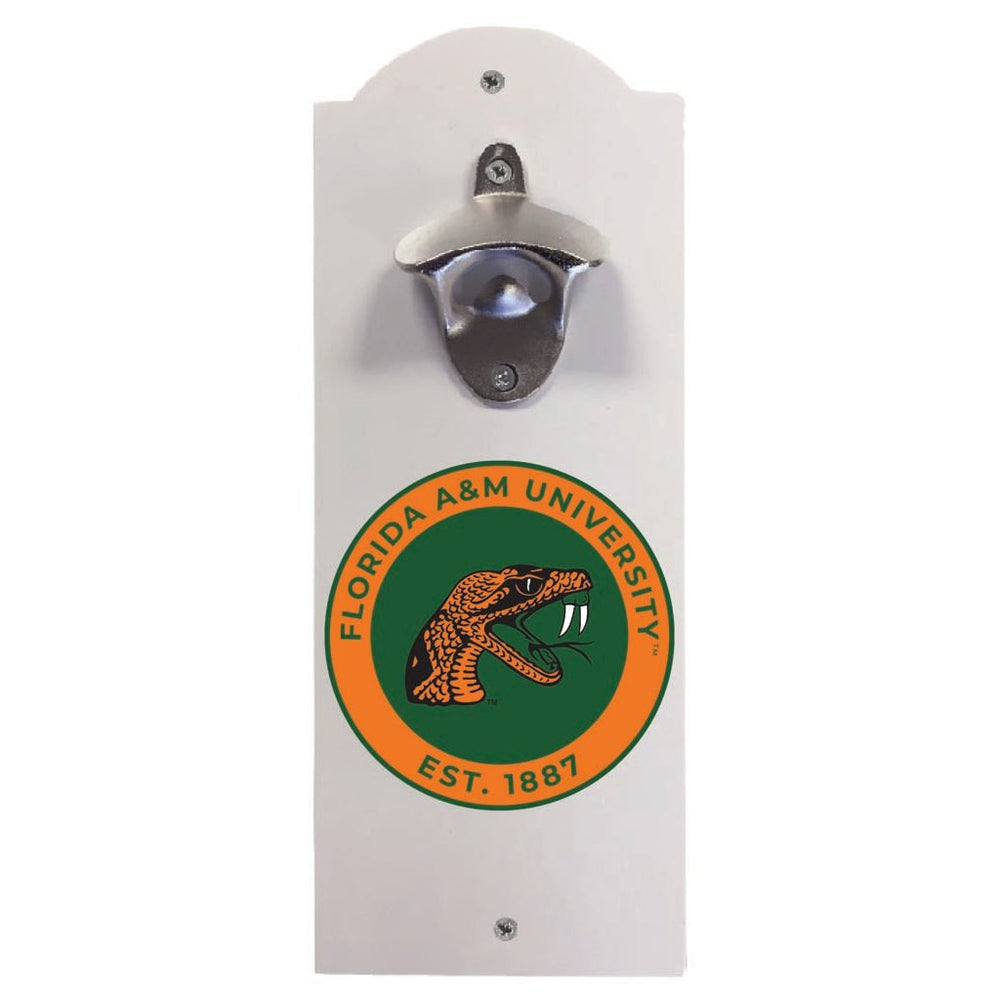 Florida AandM Rattlers Wall Mounted Bottle Opener Officially Licensed Collegiate Product Image 2