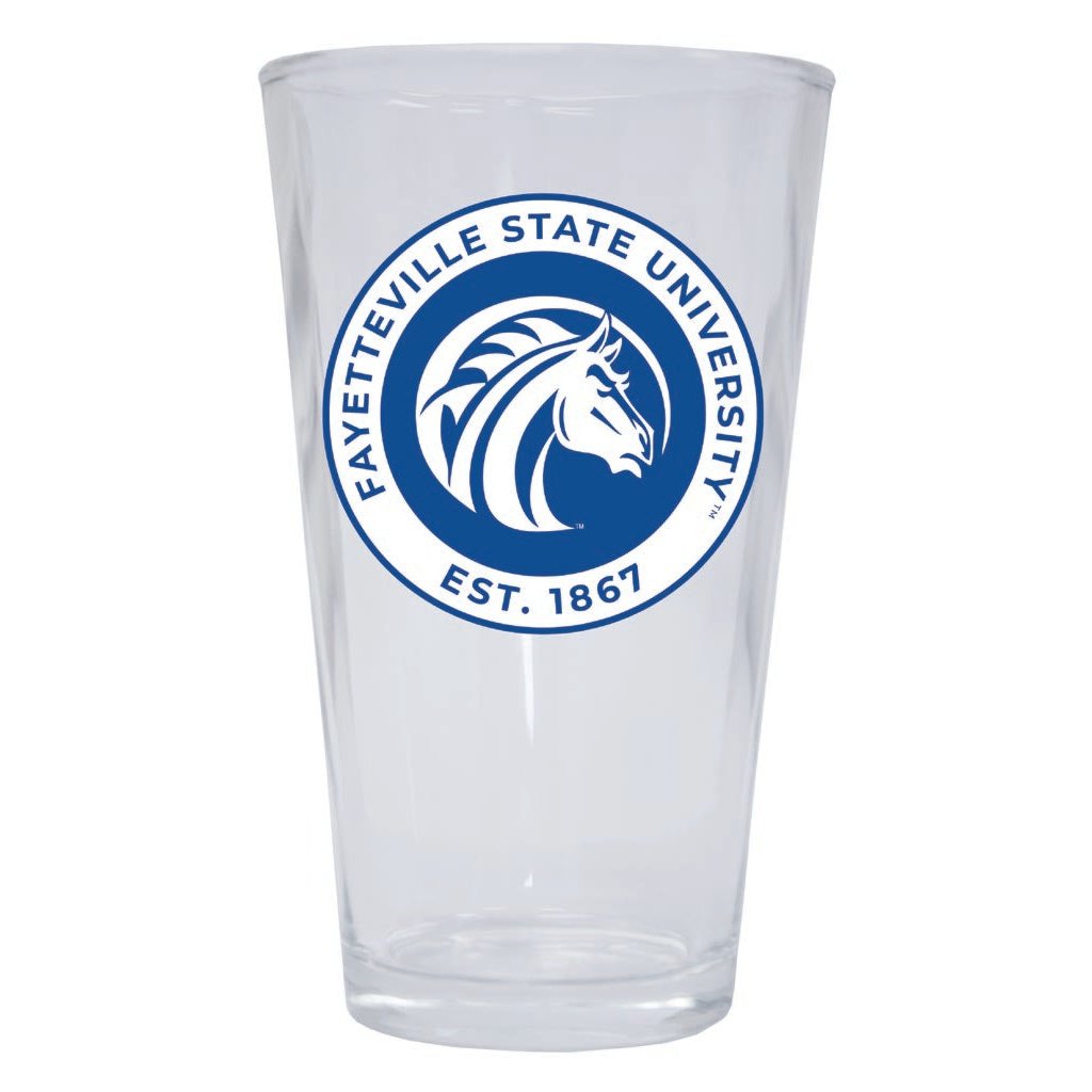 Fayetteville State University 16 oz Pint Glass Circle Design Officially Licensed Collegiate Product Image 1