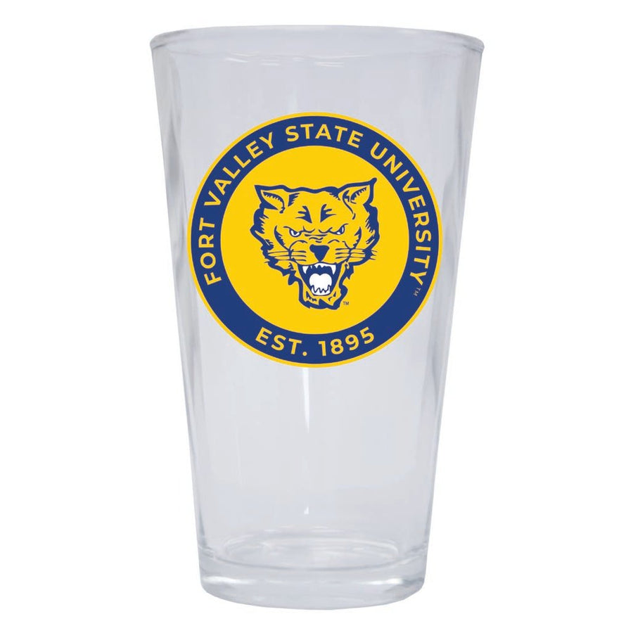 Fort Valley State University 16 oz Pint Glass Circle Design Officially Licensed Collegiate Product Image 1