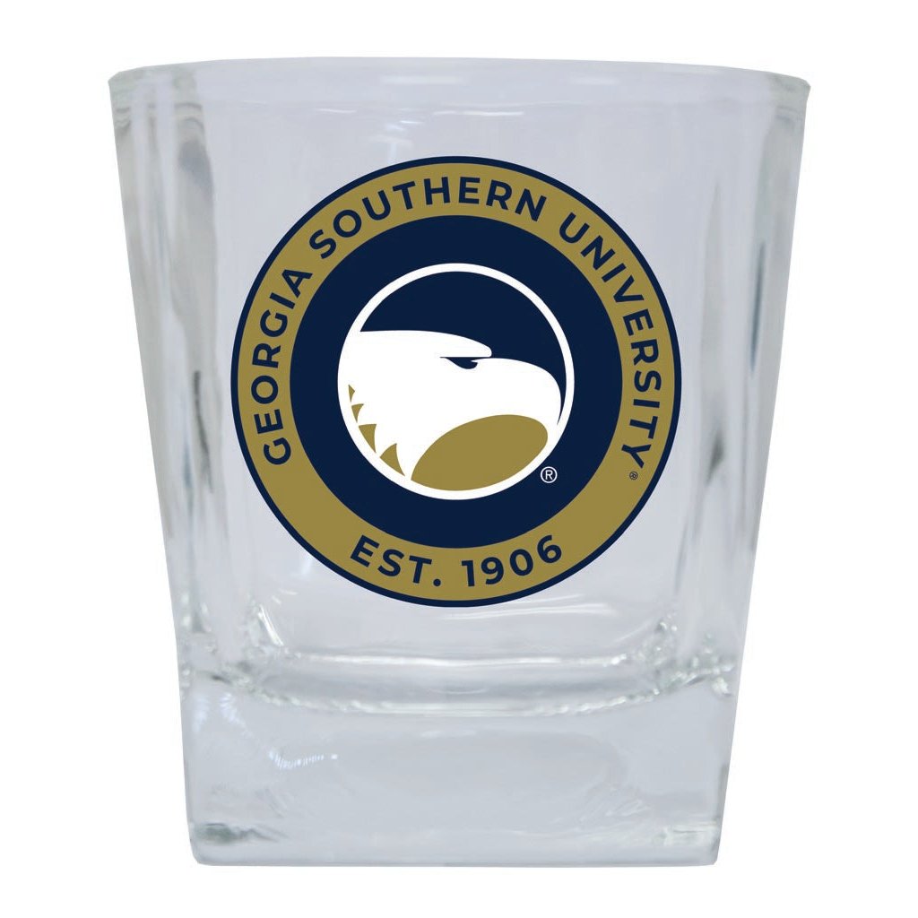 Georgia Southern Eagles 10 oz Whiskey Rocks Glass Circle Design Officially Licensed Collegiate Product Image 1