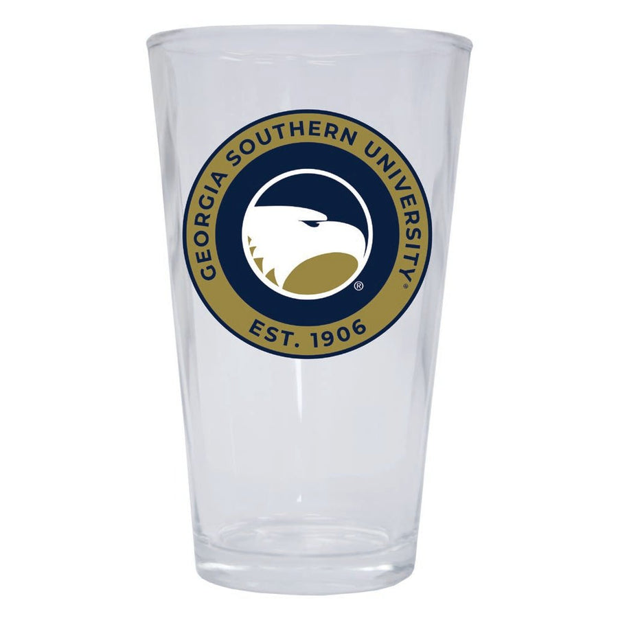 Georgia Southern Eagles 16 oz Pint Glass Circle Design Officially Licensed Collegiate Product Image 1