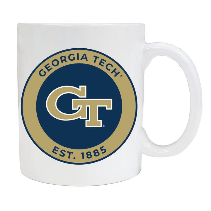 Georgia Tech Yellow Jackets 12 oz Ceramic Coffee Mug Circle Design Officially Licensed Collegiate Product Image 1