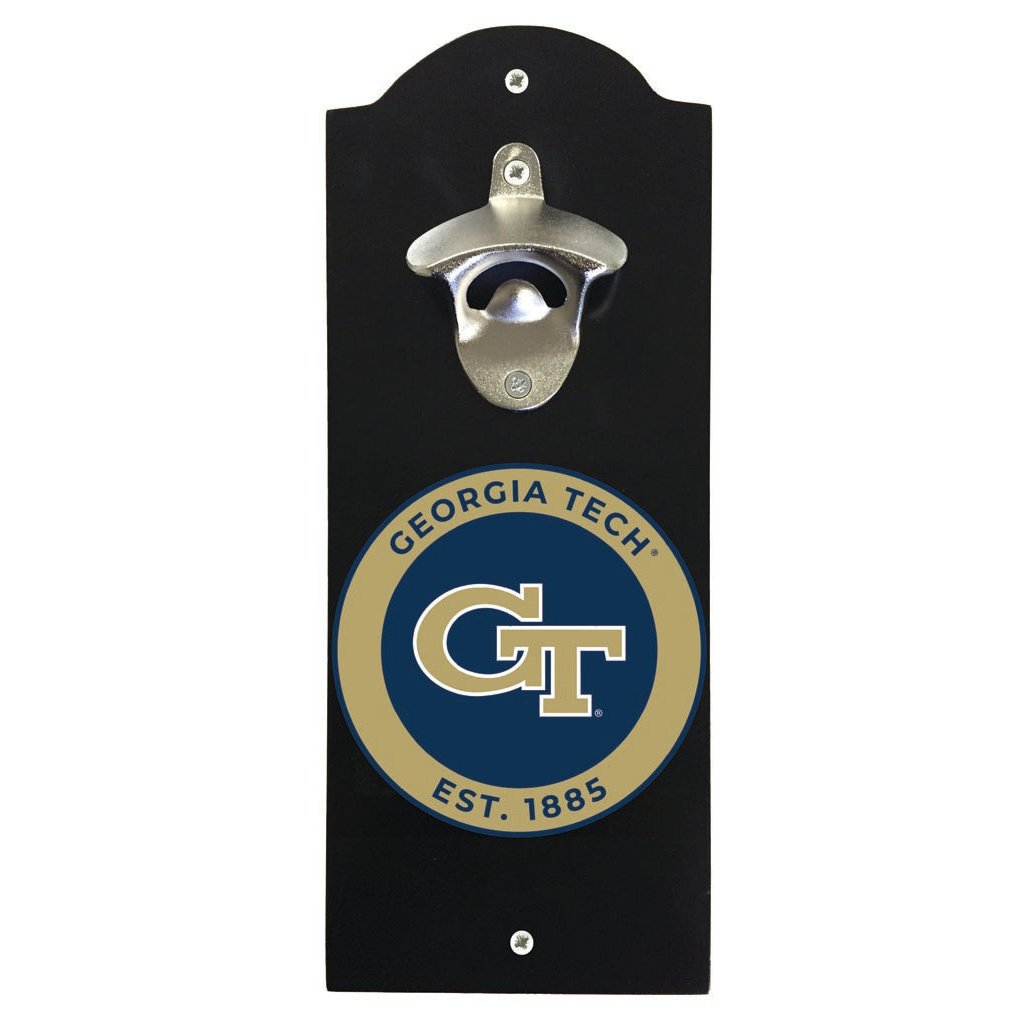 Georgia Tech Yellow Jackets Wall Mounted Bottle Opener Officially Licensed Collegiate Product Image 1