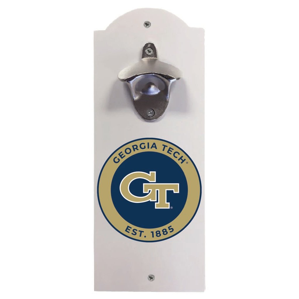 Georgia Tech Yellow Jackets Wall Mounted Bottle Opener Officially Licensed Collegiate Product Image 2