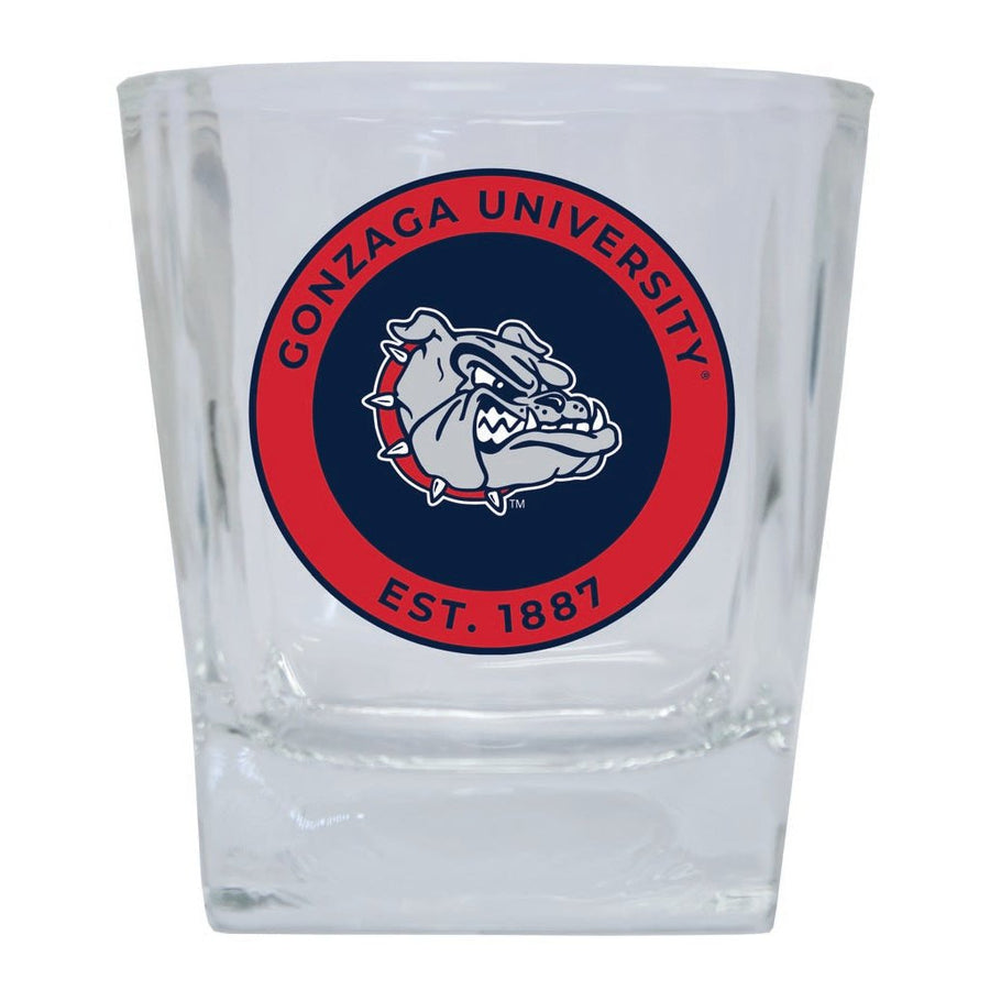 Gonzaga Bulldogs 10 oz Whiskey Rocks Glass Circle Design Officially Licensed Collegiate Product Image 1