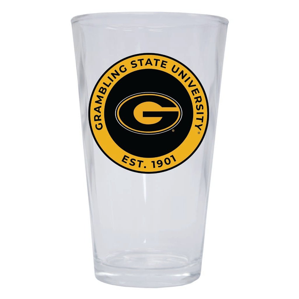 Grambling State Tigers 16 oz Pint Glass Circle Design Officially Licensed Collegiate Product Image 1