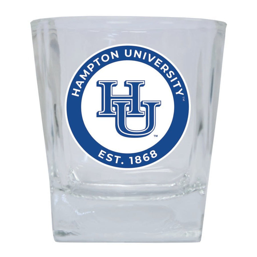 Hampton University 10 oz Whiskey Rocks Glass Circle Design Officially Licensed Collegiate Product Image 1