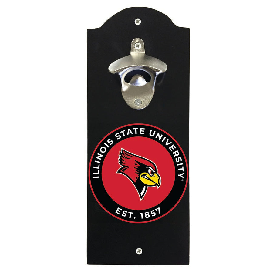 Illinois State Redbirds Wall Mounted Bottle Opener Officially Licensed Collegiate Product Image 1