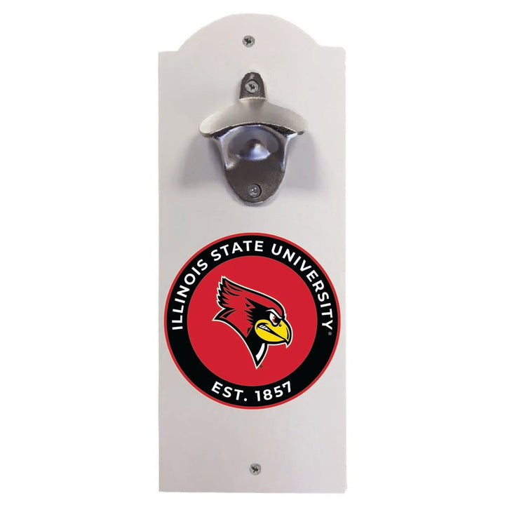 Illinois State Redbirds Wall Mounted Bottle Opener Officially Licensed Collegiate Product Image 2