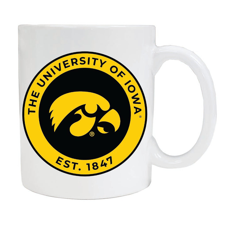 Iowa Hawkeyes 12 oz Ceramic Coffee Mug Circle Design Officially Licensed Collegiate Product Image 1