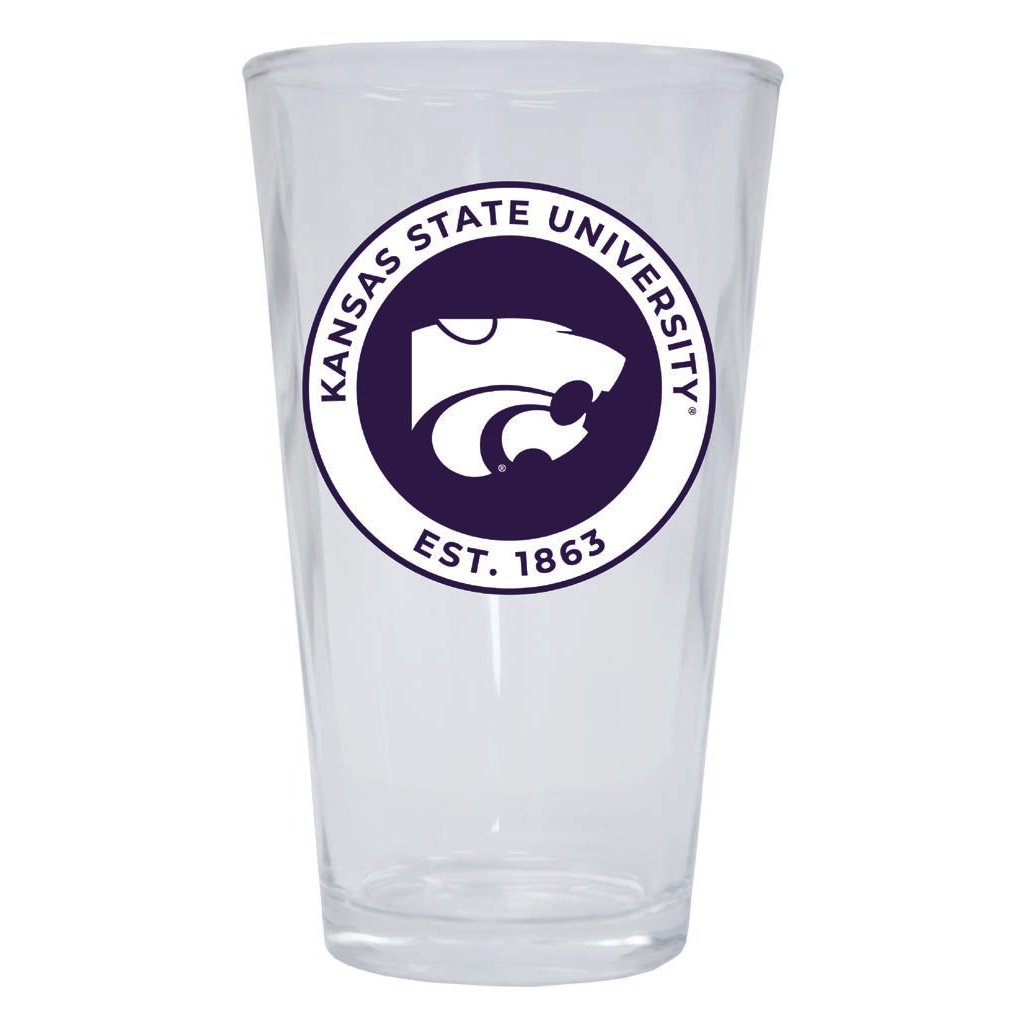 Kansas State Wildcats 16 oz Pint Glass Circle Design Officially Licensed Collegiate Product Image 1