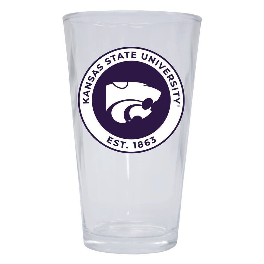 Kansas State Wildcats 16 oz Pint Glass Circle Design Officially Licensed Collegiate Product Image 1