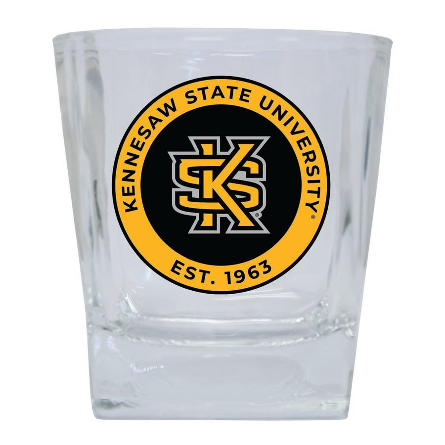 Kennesaw State University 10 oz Whiskey Rocks Glass Circle Design Officially Licensed Collegiate Product Image 1