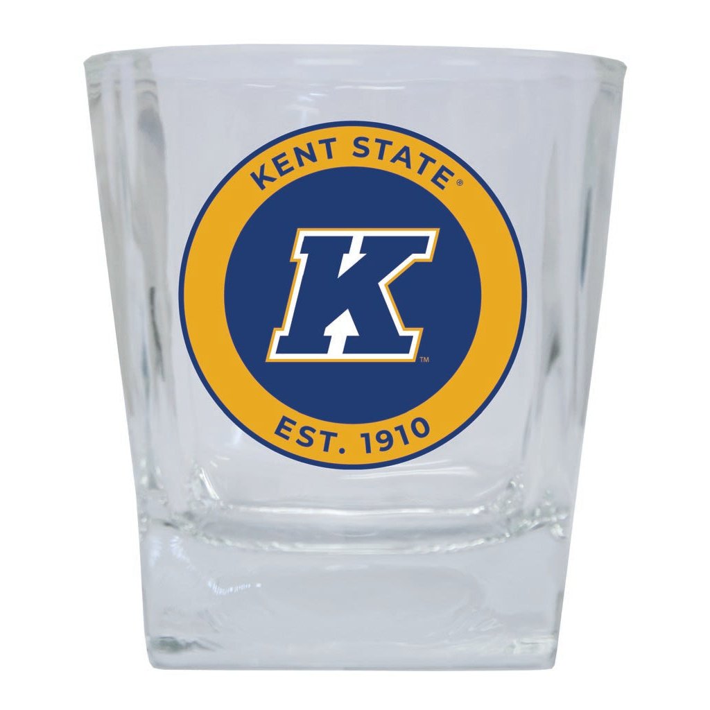 Kent State University 10 oz Whiskey Rocks Glass Circle Design Officially Licensed Collegiate Product Image 1