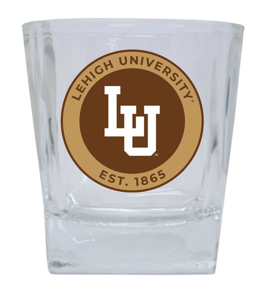 Lehigh University Mountain Hawks 10 oz Whiskey Rocks Glass Circle Design Officially Licensed Collegiate Product Image 1