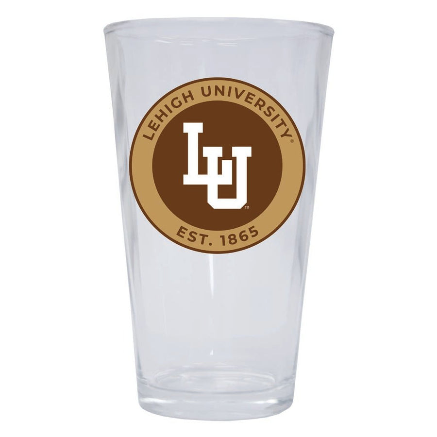 Lehigh University Mountain Hawks 16 oz Pint Glass Circle Design Officially Licensed Collegiate Product Image 1