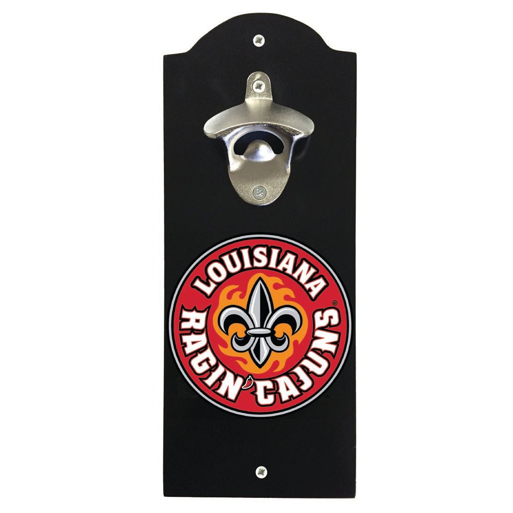 Louisiana at Lafayette Ragin Cajuns Wall Mounted Bottle Opener Officially Licensed Collegiate Product Image 1