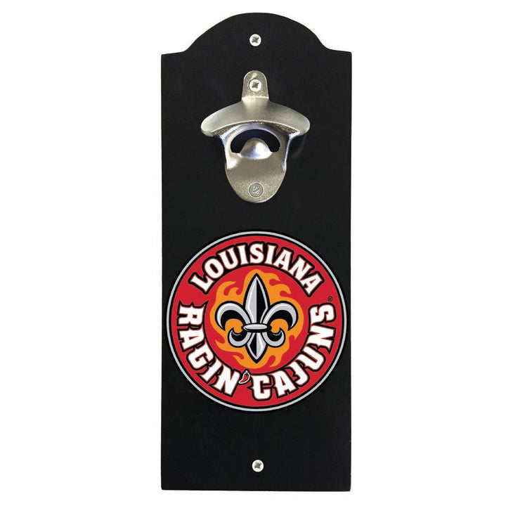 Louisiana at Lafayette Ragin Cajuns Wall Mounted Bottle Opener Officially Licensed Collegiate Product Image 1