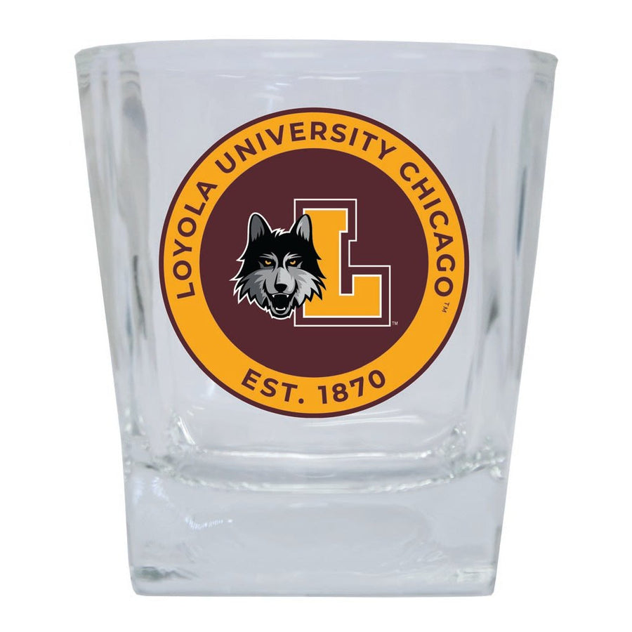 Loyola University Ramblers 10 oz Whiskey Rocks Glass Circle Design Officially Licensed Collegiate Product Image 1