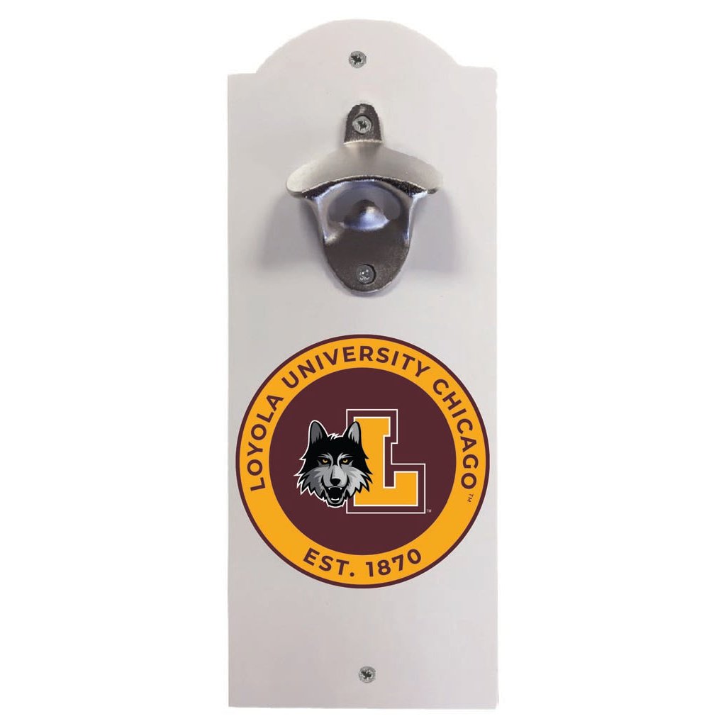 Loyola University Ramblers Wall Mounted Bottle Opener Officially Licensed Collegiate Product Image 1