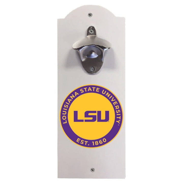 LSU Tigers Wall Mounted Bottle Opener Officially Licensed Collegiate Product Image 1