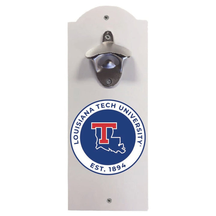 Louisiana Tech Bulldogs Wall Mounted Bottle Opener Officially Licensed Collegiate Product Image 1