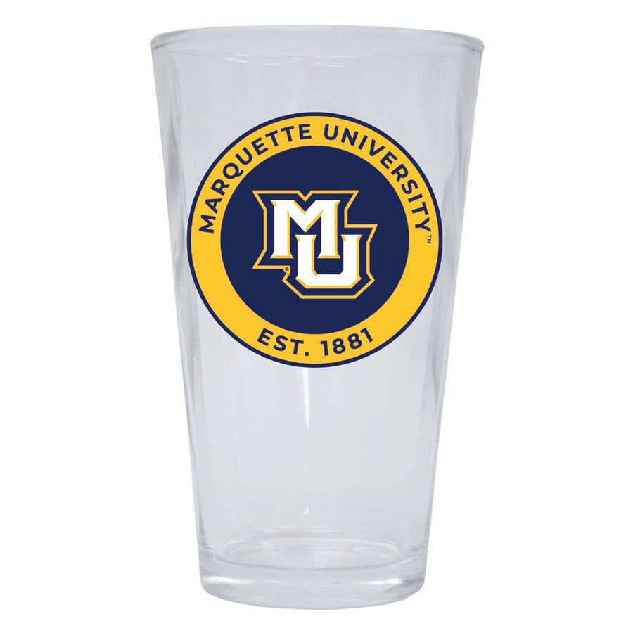 Marquette Golden Eagles 16 oz Pint Glass Circle Design Officially Licensed Collegiate Product Image 1