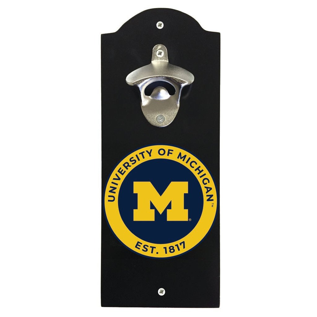 Michigan Wolverines Wall Mounted Bottle Opener Officially Licensed Collegiate Product Image 2