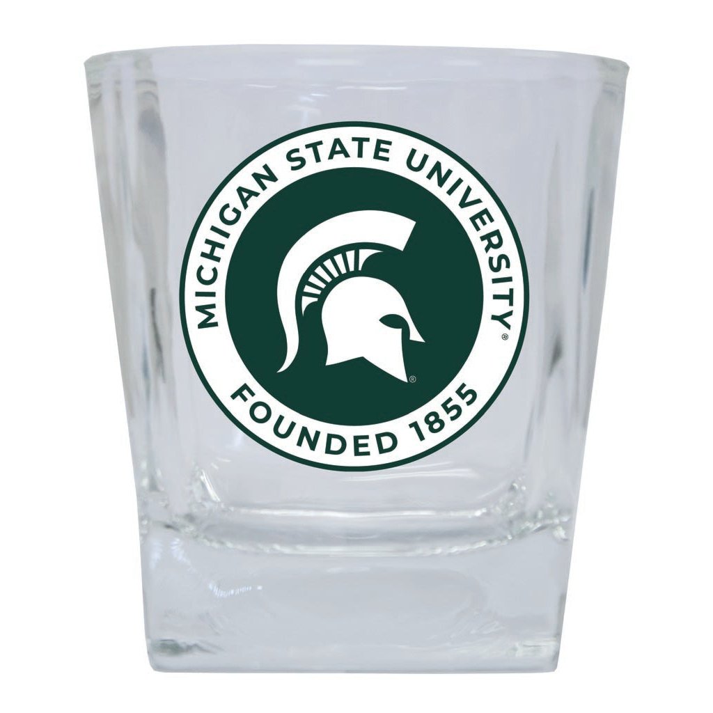 Michigan State Spartans 10 oz Whiskey Rocks Glass Circle Design Officially Licensed Collegiate Product Image 1