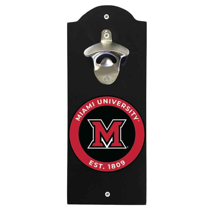 Miami University of Ohio Wall Mounted Bottle Opener Officially Licensed Collegiate Product Image 1