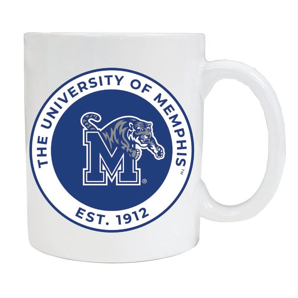 Memphis Tigers 12 oz Ceramic Coffee Mug Circle Design Officially Licensed Collegiate Product Image 1