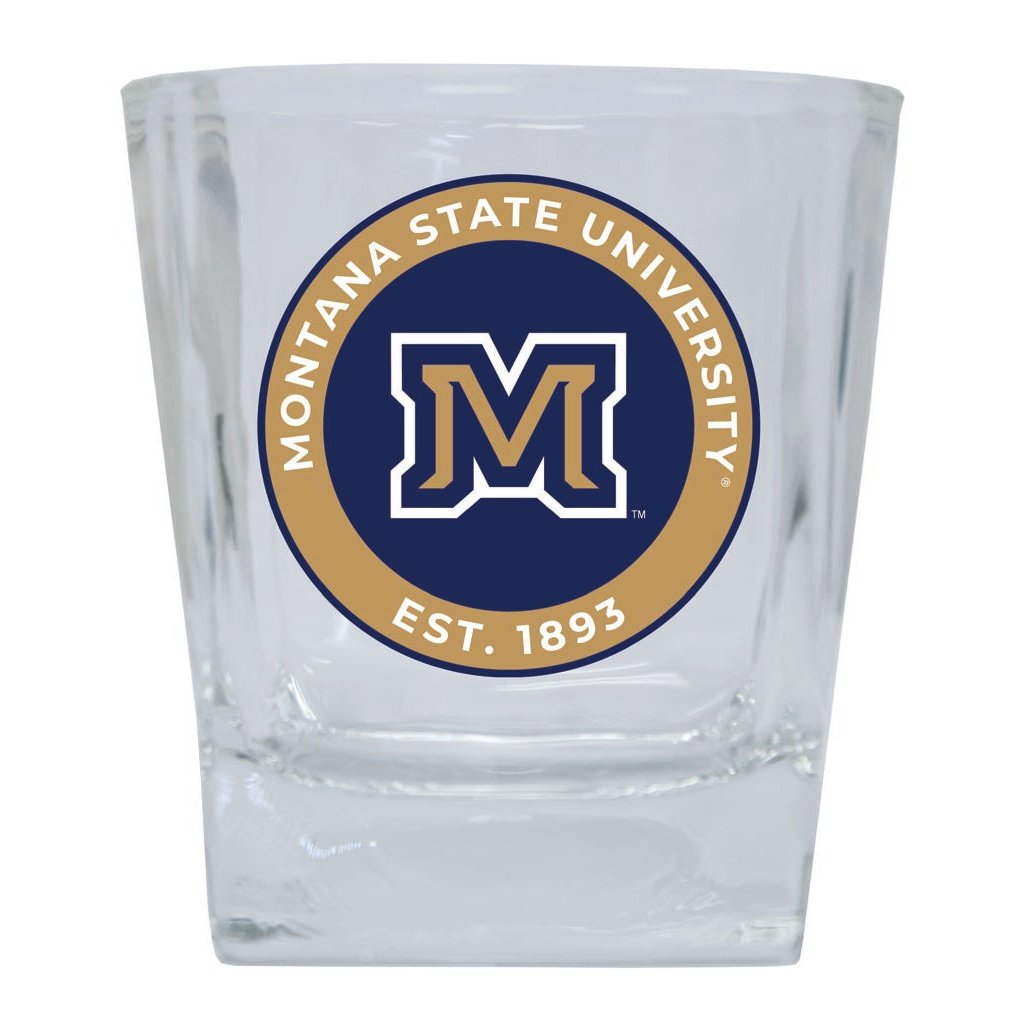 Montana State Bobcats 10 oz Whiskey Rocks Glass Circle Design Officially Licensed Collegiate Product Image 1