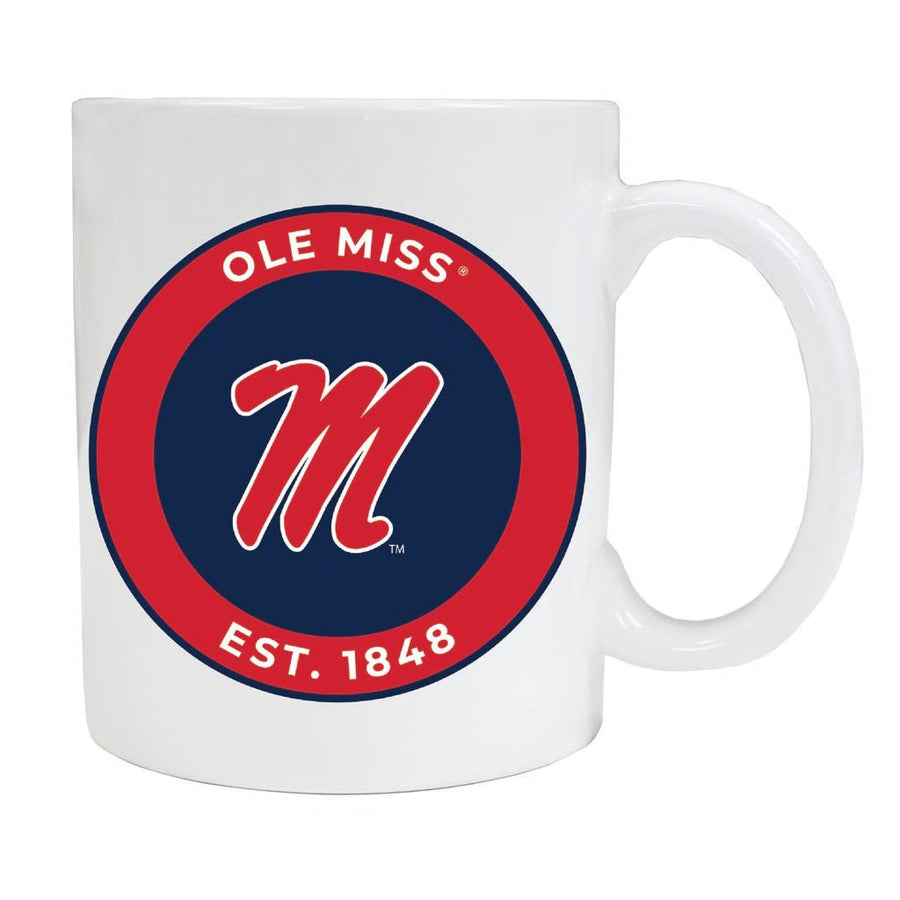 Mississippi Rebels "Ole Miss" 12 oz Ceramic Coffee Mug Circle Design Officially Licensed Collegiate Product Image 1