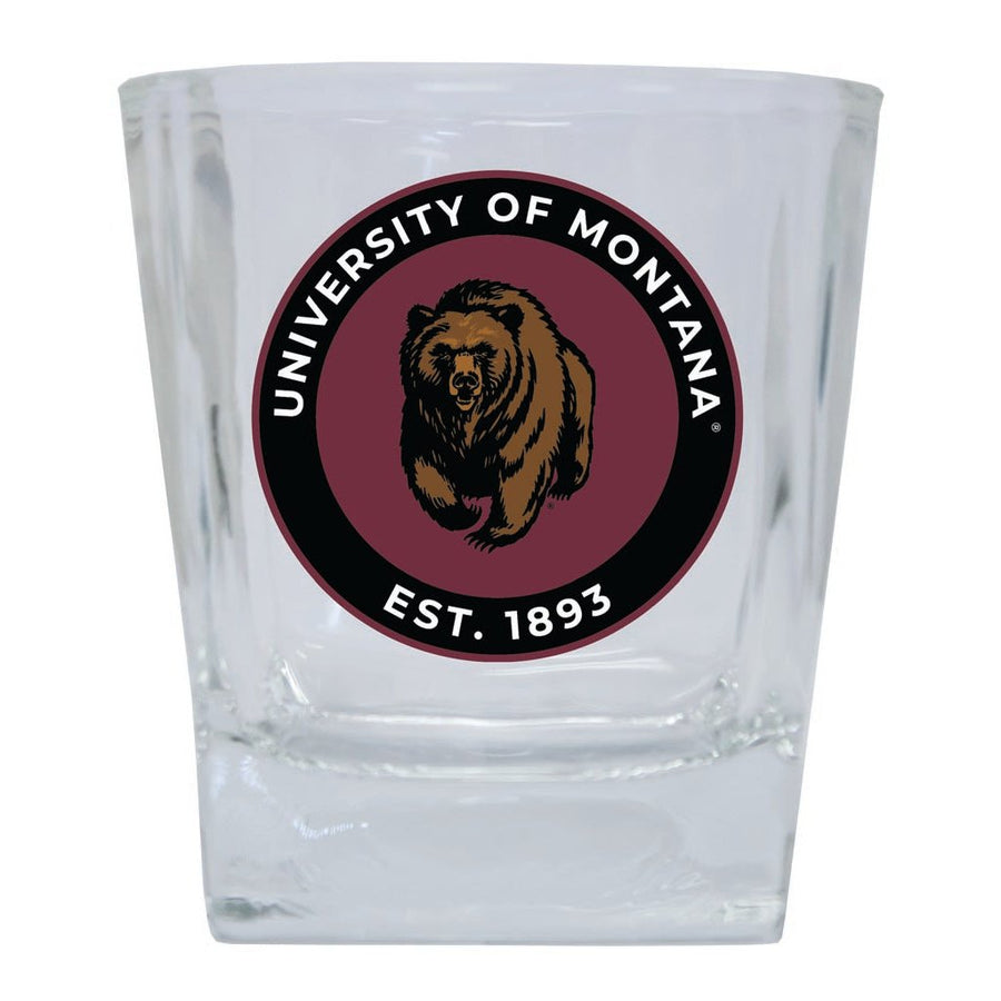 Montana University 10 oz Whiskey Rocks Glass Circle Design Officially Licensed Collegiate Product Image 1