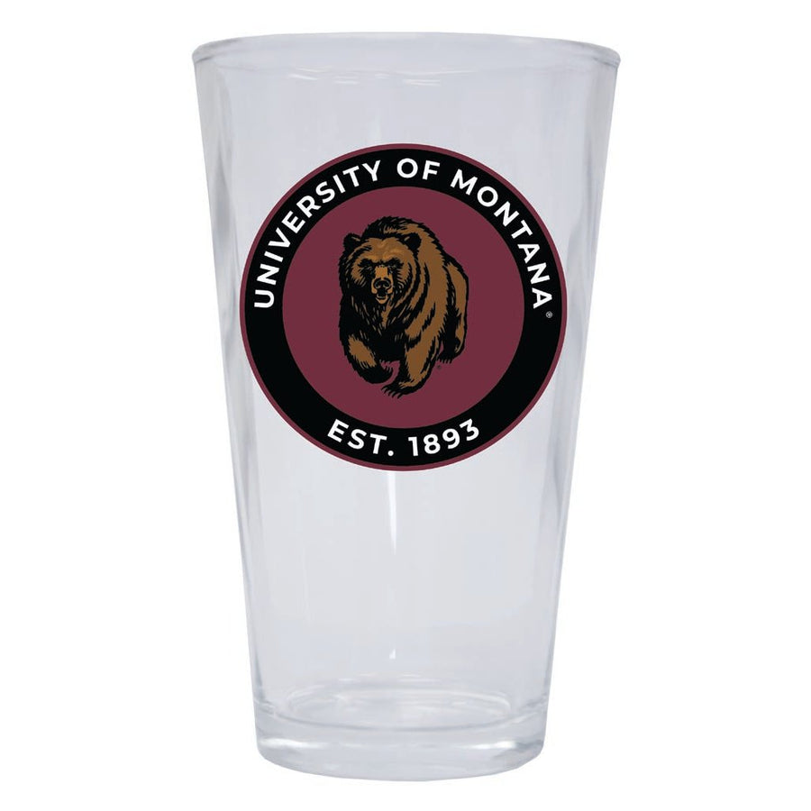 Montana University 16 oz Pint Glass Circle Design Officially Licensed Collegiate Product Image 1