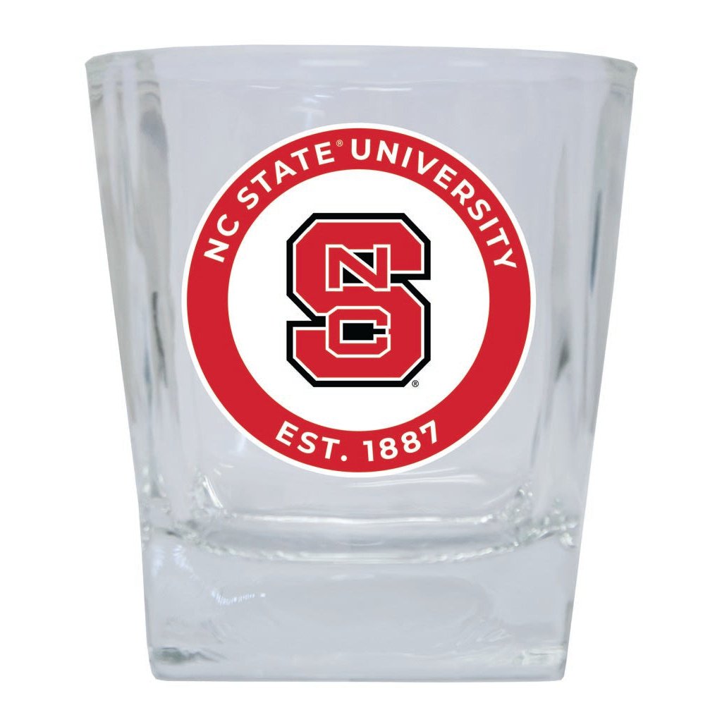 NC State Wolfpack 10 oz Whiskey Rocks Glass Circle Design Officially Licensed Collegiate Product Image 1