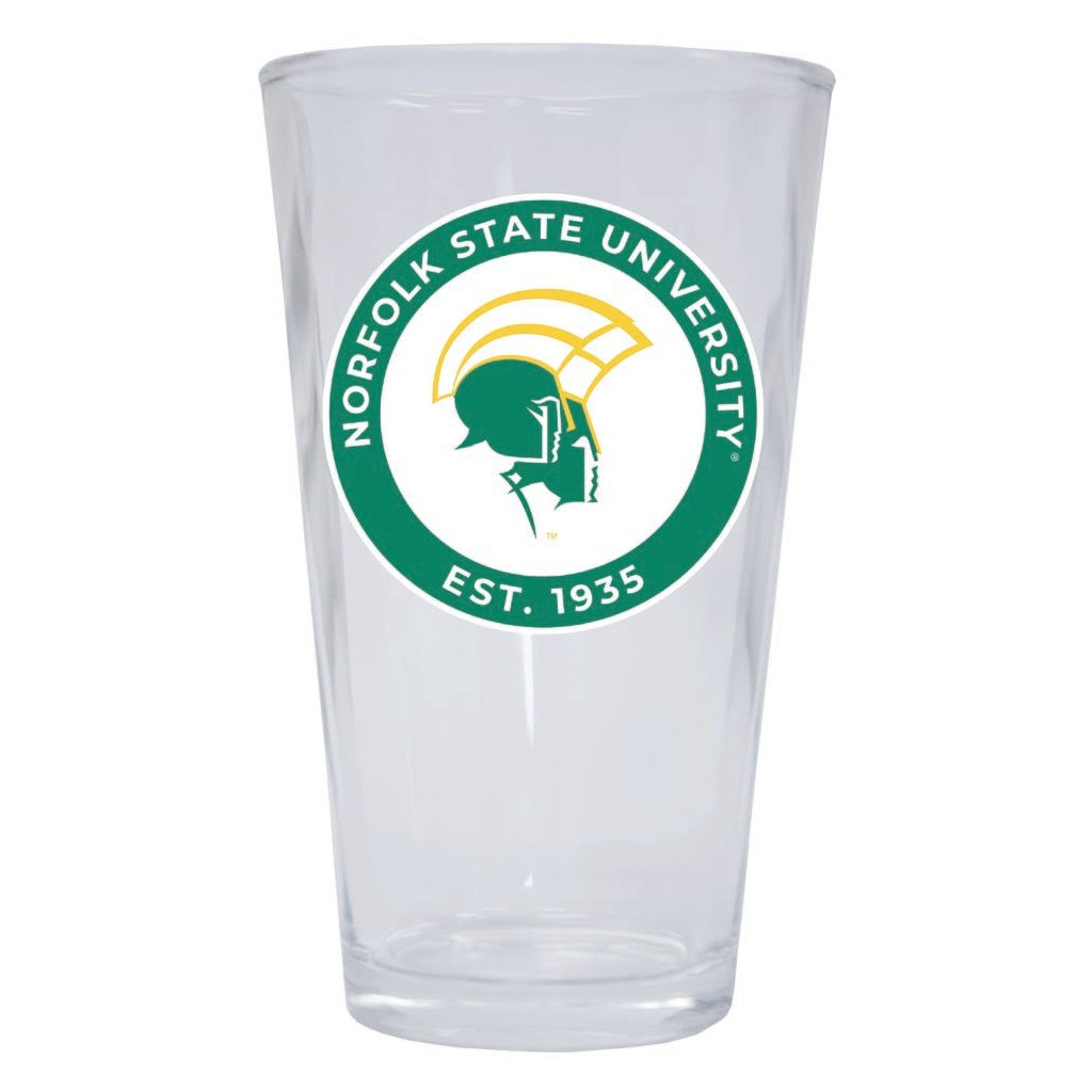 Norfolk State University 16 oz Pint Glass Circle Design Officially Licensed Collegiate Product Image 1