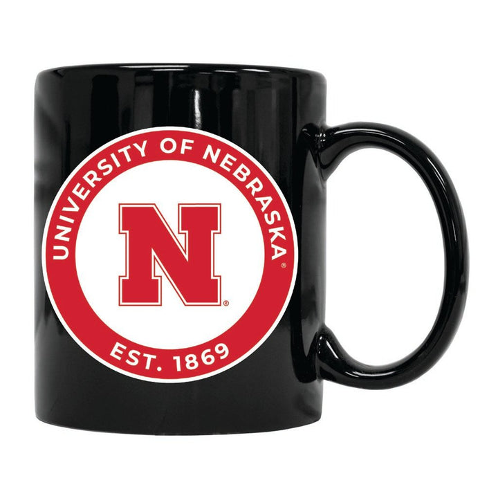 Nebraska Cornhuskers 12 oz Ceramic Coffee Mug Circle Design Officially Licensed Collegiate Product Image 1