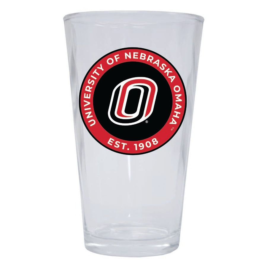 Nebraska at Omaha 16 oz Pint Glass Circle Design Officially Licensed Collegiate Product Image 1