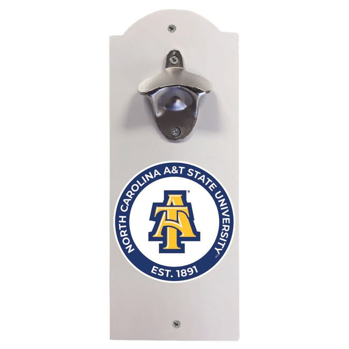 North Carolina AandT State Aggies Wall Mounted Bottle Opener Officially Licensed Collegiate Product Image 1