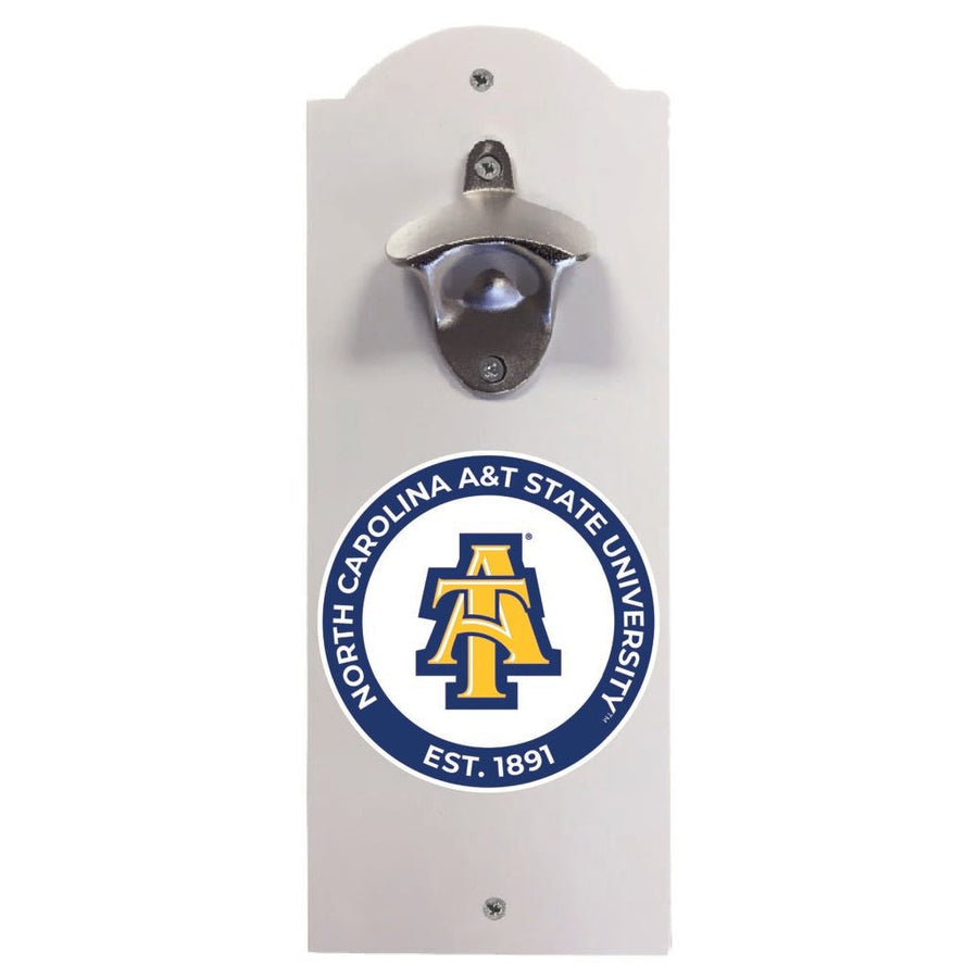 North Carolina AandT State Aggies Wall Mounted Bottle Opener Officially Licensed Collegiate Product Image 1