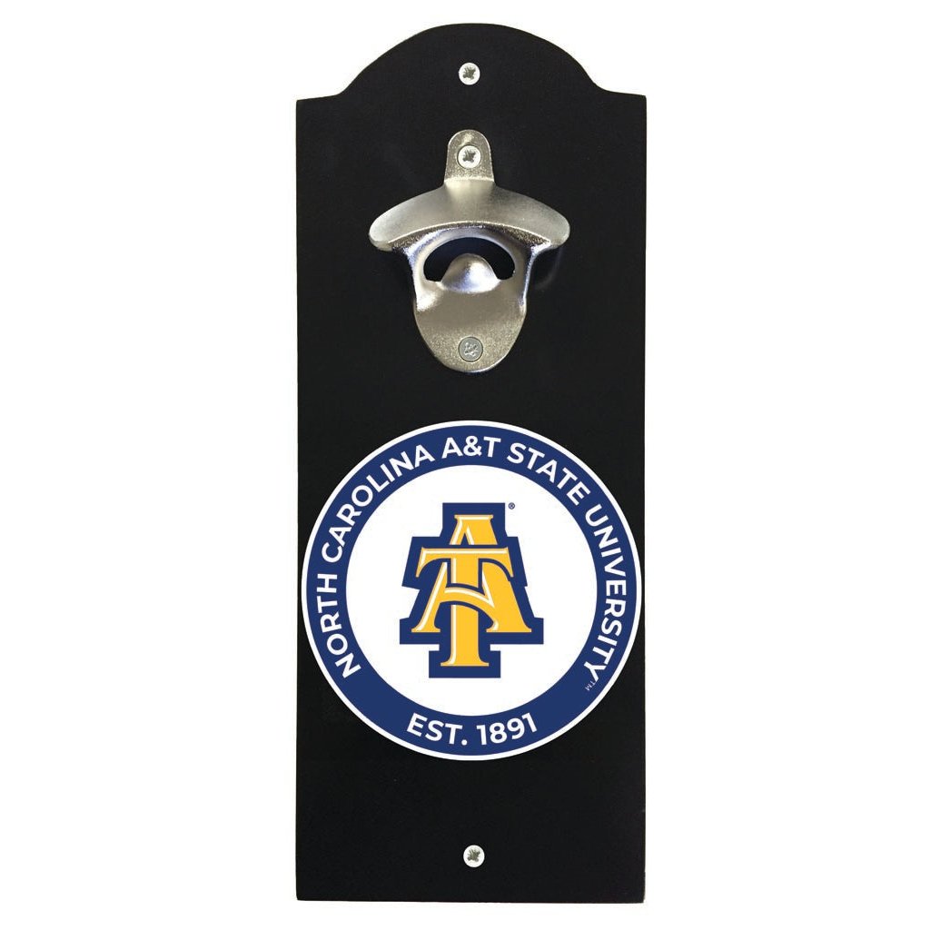 North Carolina AandT State Aggies Wall Mounted Bottle Opener Officially Licensed Collegiate Product Image 2