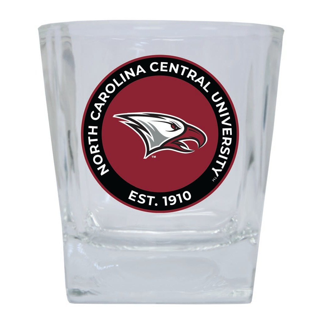 North Carolina Central Eagles 10 oz Whiskey Rocks Glass Circle Design Officially Licensed Collegiate Product Image 1