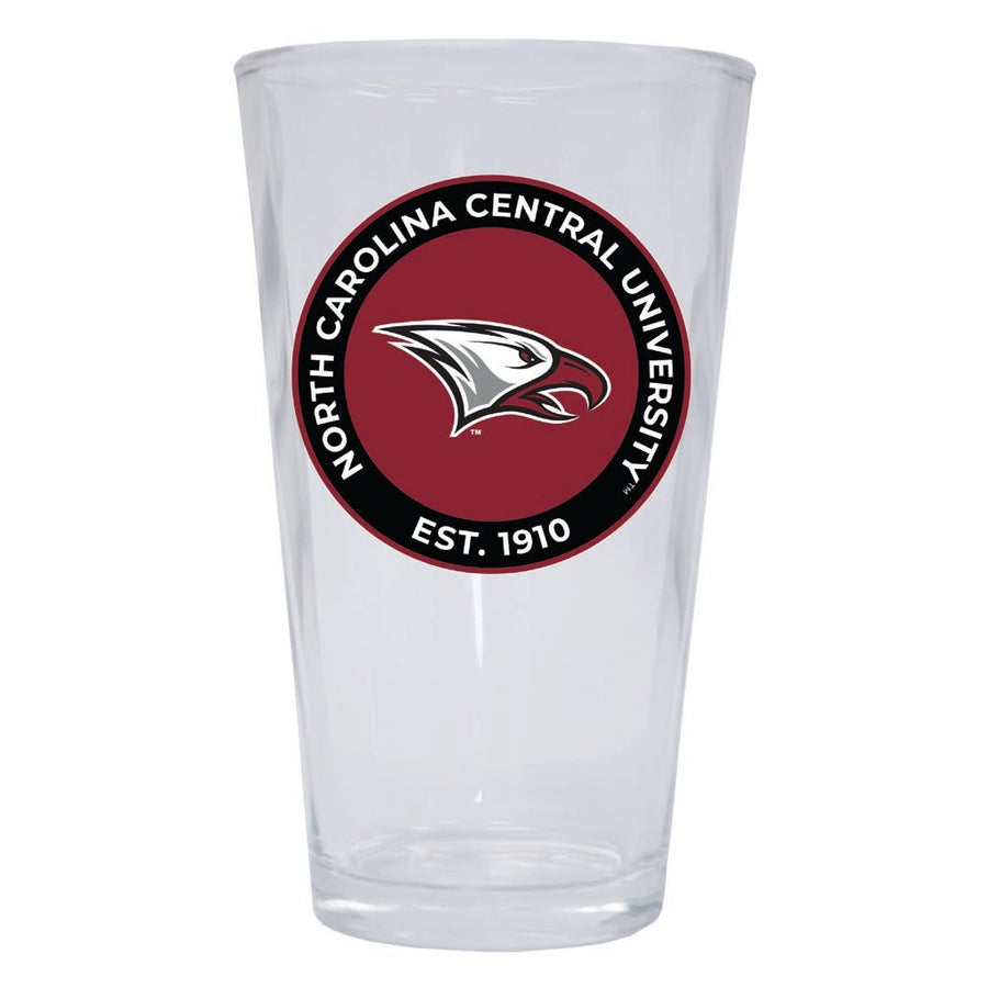 North Carolina Central Eagles 16 oz Pint Glass Circle Design Officially Licensed Collegiate Product Image 1