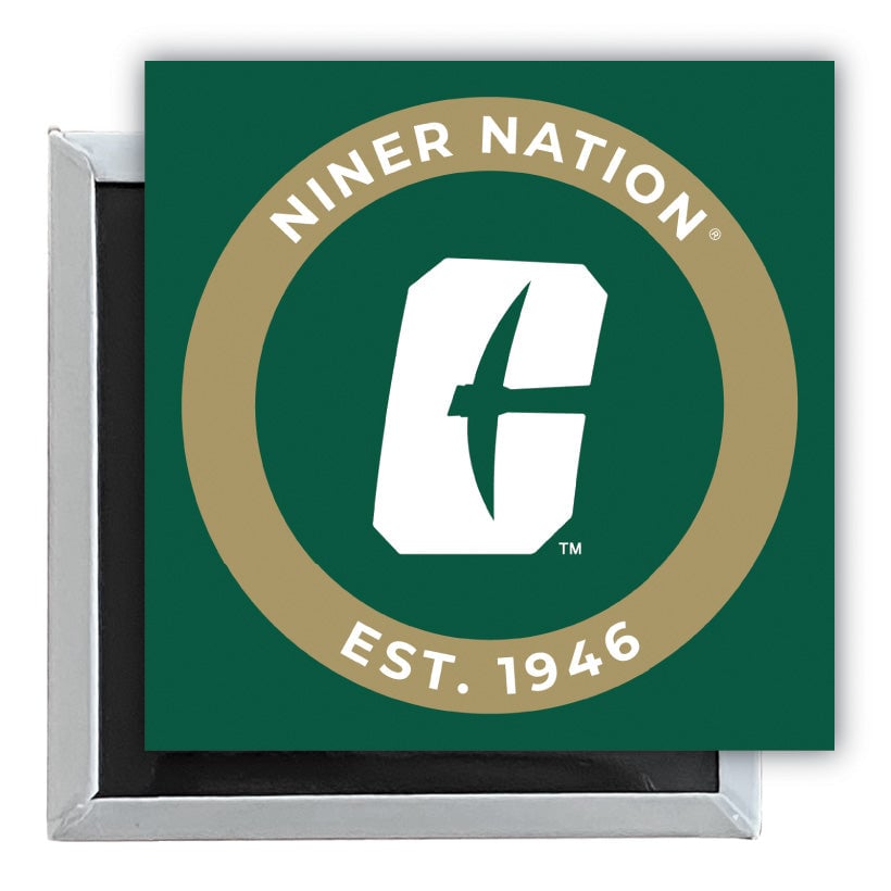 North Carolina Charlotte Forty-Niners 2.5"x 2.5" Fridge Magnet Officially Licensed Collegiate Product Image 1