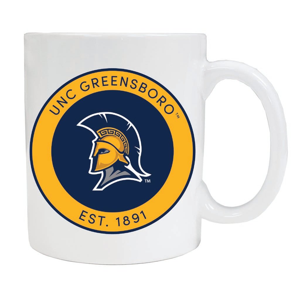 North Carolina Greensboro Spartans 12 oz Ceramic Coffee Mug Circle Design Officially Licensed Collegiate Product Image 1