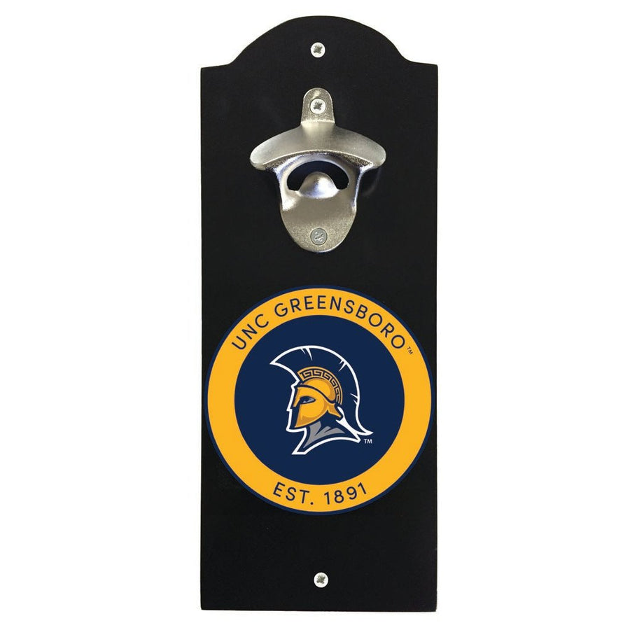 North Carolina Greensboro Spartans Wall Mounted Bottle Opener Officially Licensed Collegiate Product Image 1