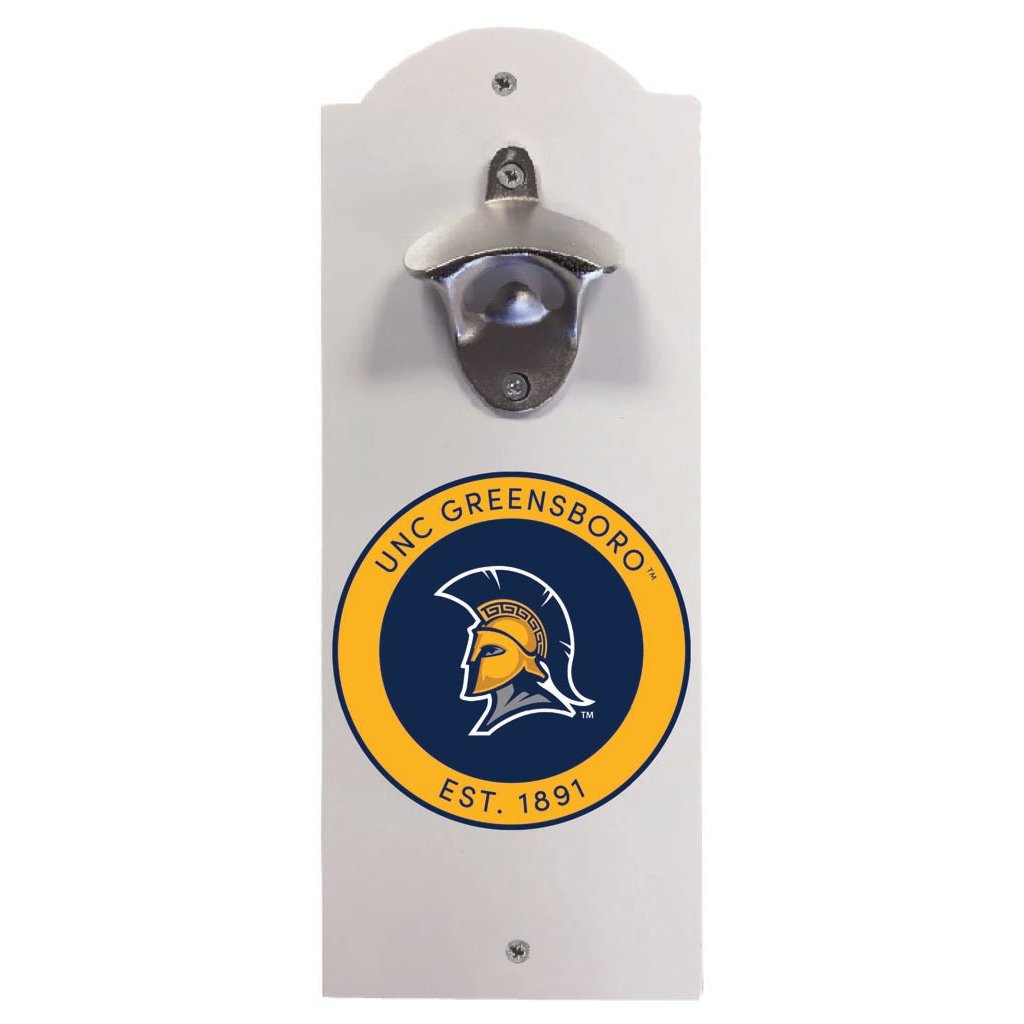 North Carolina Greensboro Spartans Wall Mounted Bottle Opener Officially Licensed Collegiate Product Image 2